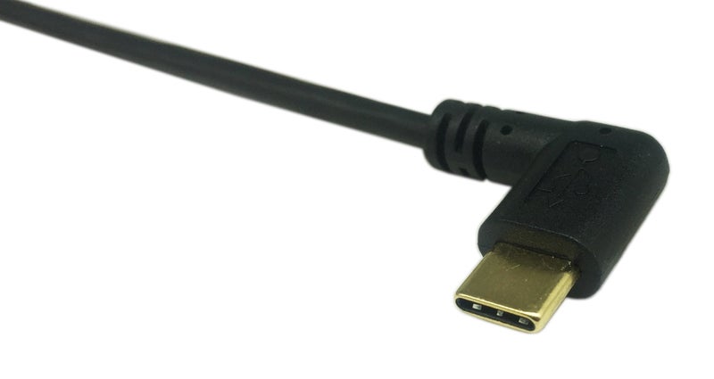 CERRXIAN 9 inch Gold Plated USB Left & Right Angle 3.0 Type C Male to Left Angle USB Type A 2.0 Male Fast Charge and Data Sync Cable L - Image 4